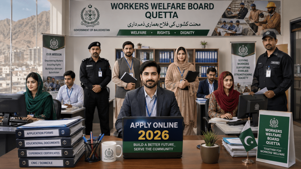 Workers Welfare Board Quetta Jobs 2026 | Apply Online