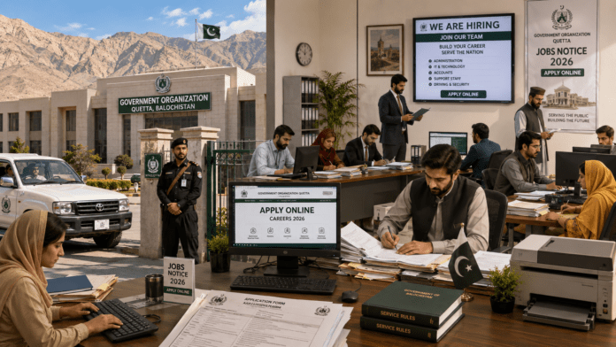Government Organization Quetta Jobs Notice 2026 | Apply Online