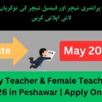 Primary Teacher & Female Teacher Jobs 2026 in Peshawar | Apply Online